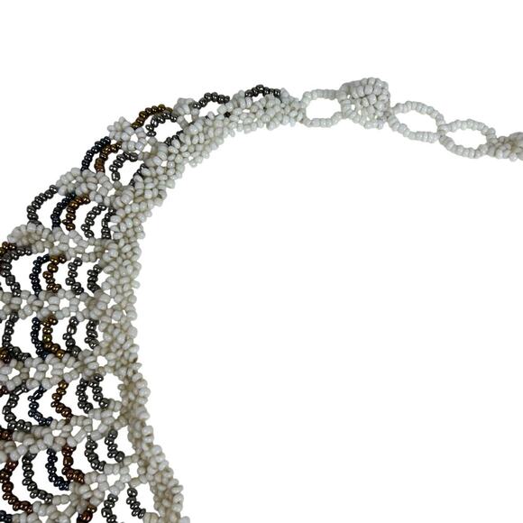 Vintage Handmade Native American Seed Bead Choker Necklace - Picture 4 of 4